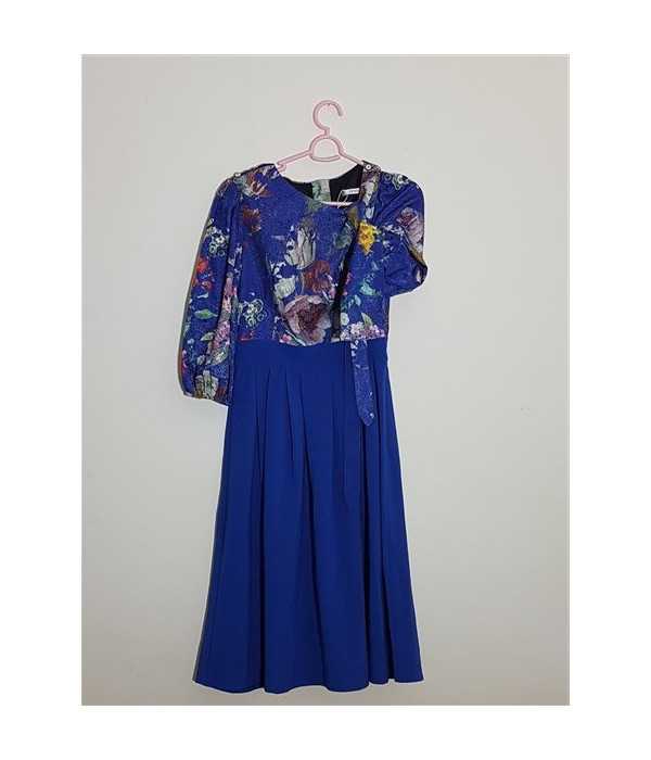 Rochita dama clos cu imprimeu floral multicolor Aron
