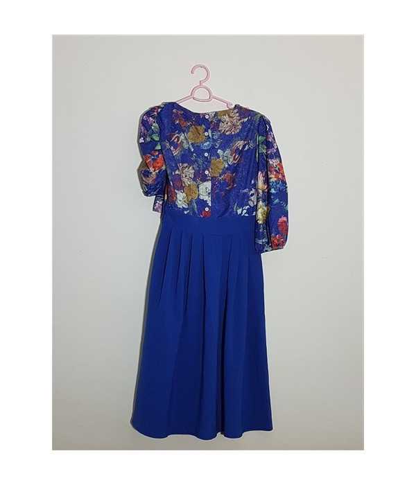 Rochita dama clos cu imprimeu floral multicolor Aron