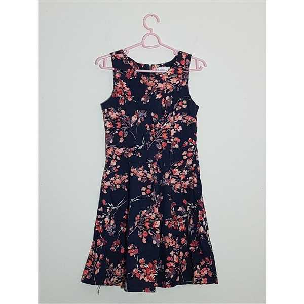 Rochita fara maneci cu aspect floral multicolor APRICOT