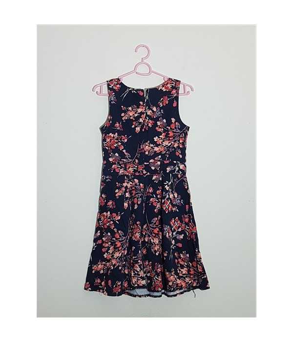 Rochita fara maneci cu aspect floral multicolor APRICOT