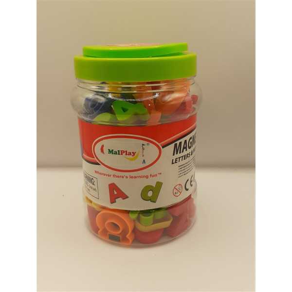 Set litere si cifre magnetice din plastic 78 piese