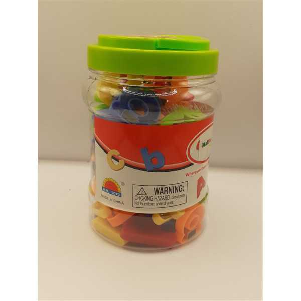 Set litere si cifre magnetice din plastic 78 piese
