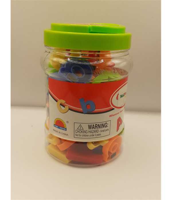 Set litere si cifre magnetice din plastic 78 piese