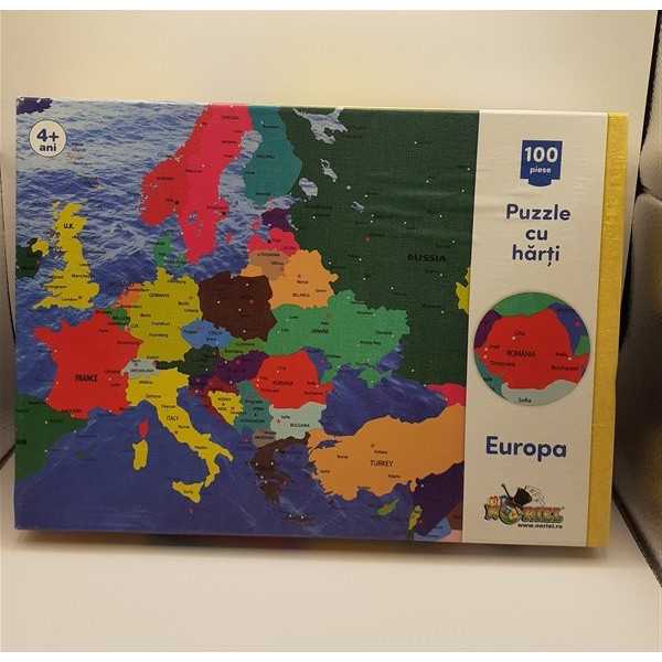 Puzzle Noriel cu harti 100 de piese - Harta Europei