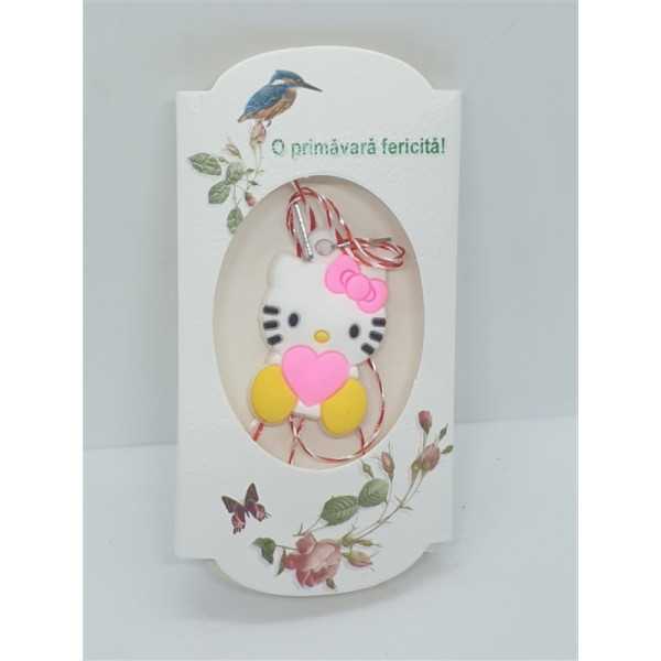 Martisor cu Hello Kitty si inimioara pentru copii