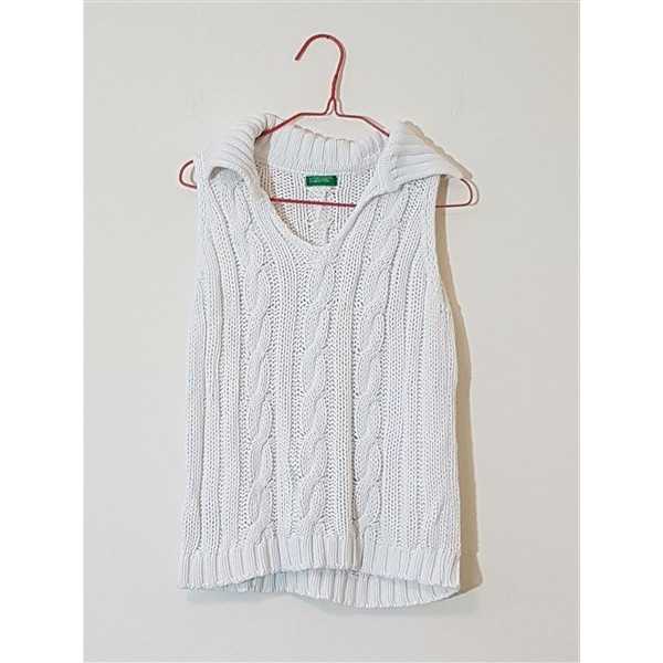 Vesta dama tricotata cu model impletit UNITED COLORS OF BENETTON
