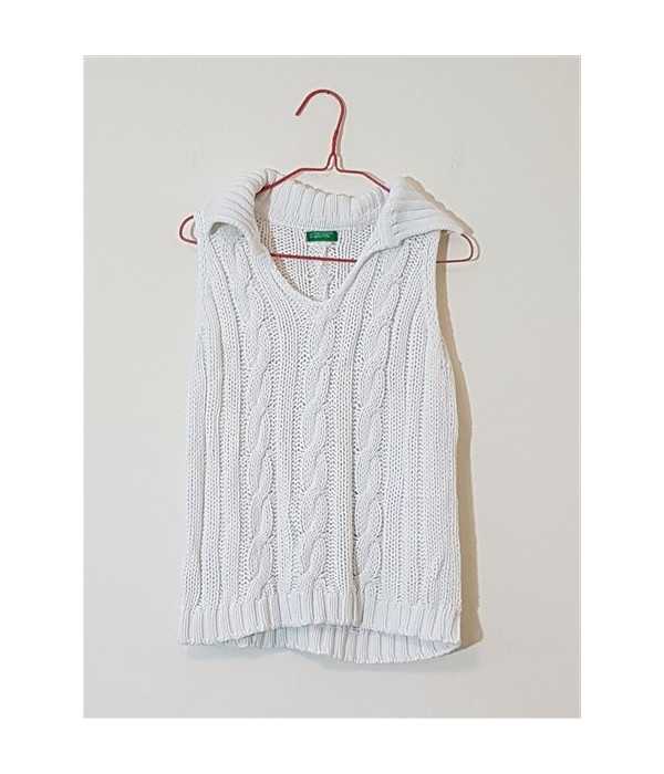 Vesta dama tricotata cu model impletit UNITED COLORS OF BENETTON