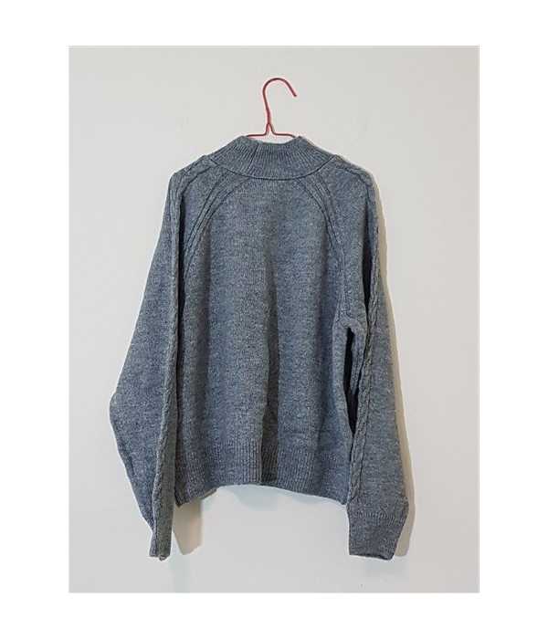 Pulover dama tricotat cu model rombic LC Waikiki