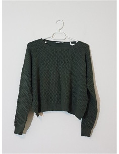 Pulover dama tricotat model scurt in talie DoubleyouStore