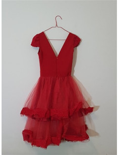 Rochie dama de ocazie model cu volane AXA 2