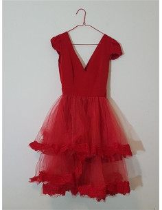 Rochie dama de ocazie model cu volane AXA