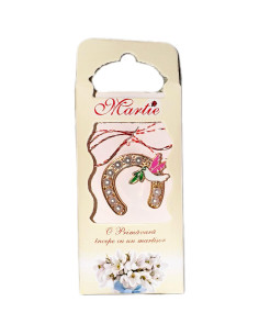 Martisor tip brosa model potcoava cu porumbel