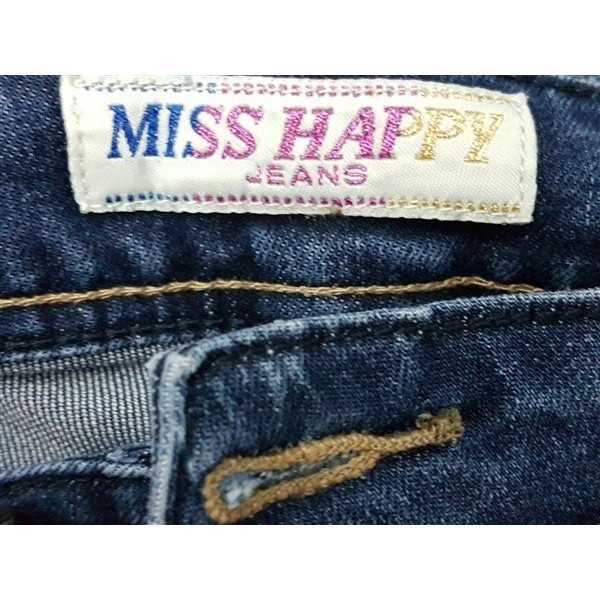 Pantaloni lungi de blugi cu buzunare model decolorat MISS HAPPY