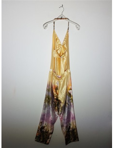 Salopeta dama cu imprimeu floral multicolor 2