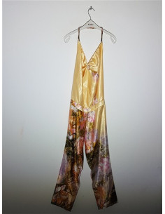 Salopeta dama cu imprimeu floral multicolor