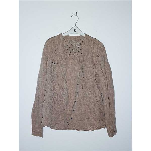 Camasa dama casual model cu cusaturi florale La Quilla s