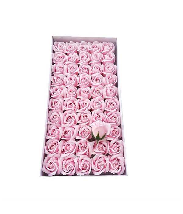 Set 50 Trandafiri din Sapun Parfumati culoare roz