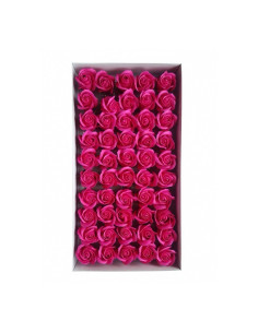 Set 50 Trandafiri din Sapun Parfumati culoare roz inchis