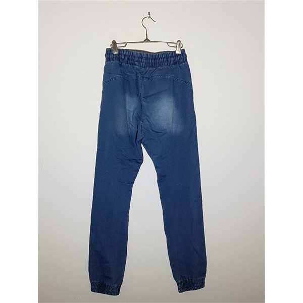 Pantaloni Jeans usor decolorati model cu snur si elastic in talie RESERVED