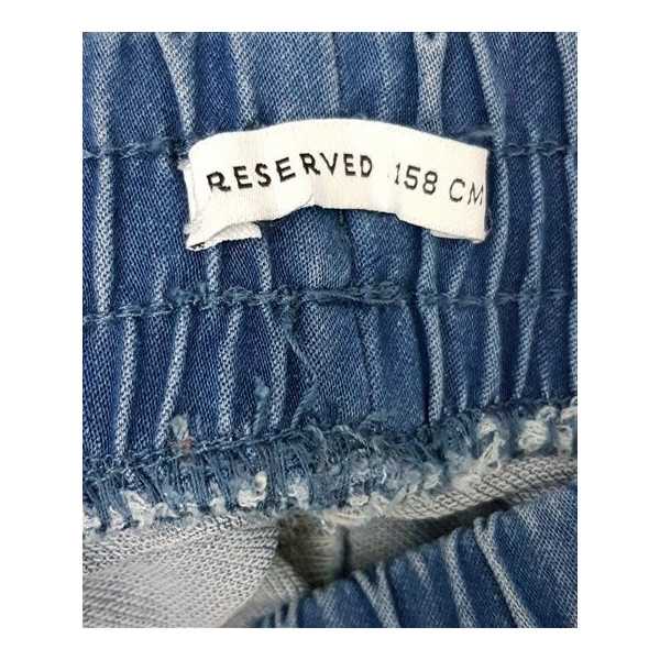 Pantaloni Jeans usor decolorati model cu snur si elastic in talie RESERVED