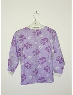 Pijama pentru copii cu imprimeu ursi Panda si fulgi de nea 2