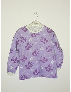 Pijama pentru copii cu imprimeu ursi Panda si fulgi de nea