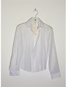Camasa alba pentru fetite model cu nasturei JANTEX