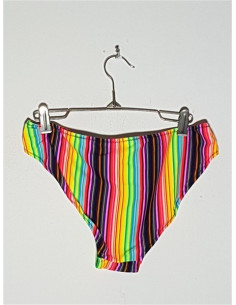 Slip dama de baie model cu dungi multicolore YIRA 2