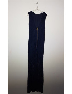 Rochie lunga dama cu aspect dantelat Gygess 2