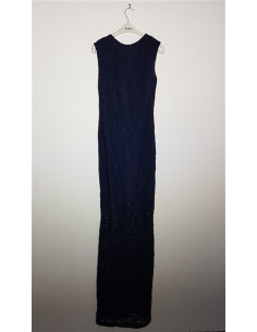 Rochie lunga dama cu aspect dantelat Gygess