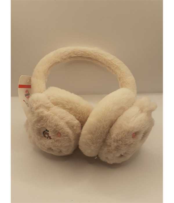 Bentita pufoasa cu protectie urechi model ursulet