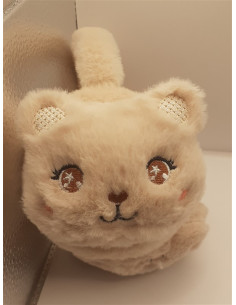 Bentita pufoasa cu protectie urechi model ursulet 2