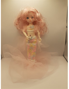 Papusa cu rochita de sirena 28 cm