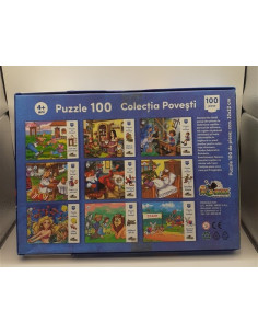 Puzzle 100 de piese cu povesti - Iepurele si Broasca testoasa 2