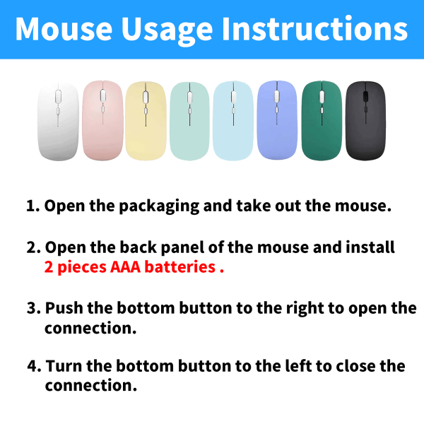 Mouse Wireless Bluetooth Silentios si Compact – Compatibil Surface Pro, Laptop, Tableta si iPad
