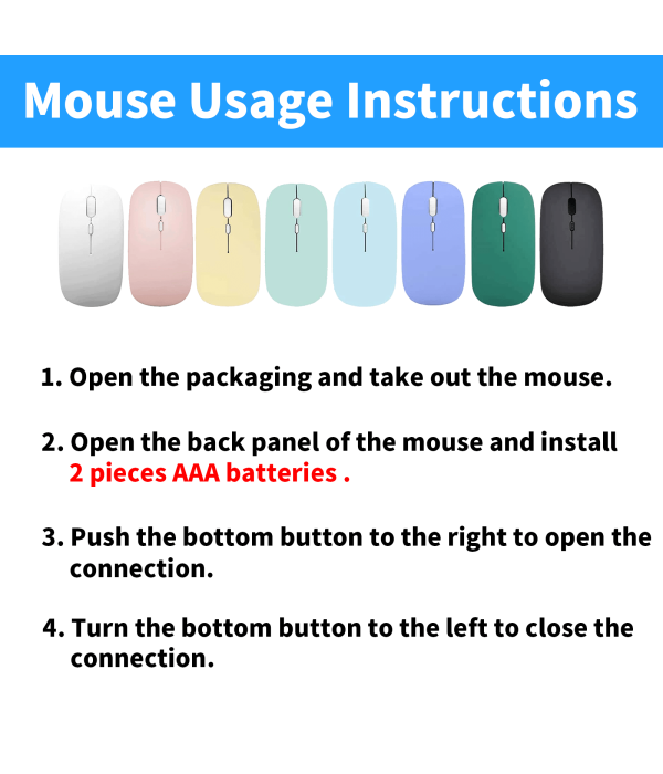 Mouse Wireless Bluetooth Silentios si Compact – Compatibil Surface Pro, Laptop, Tableta si iPad