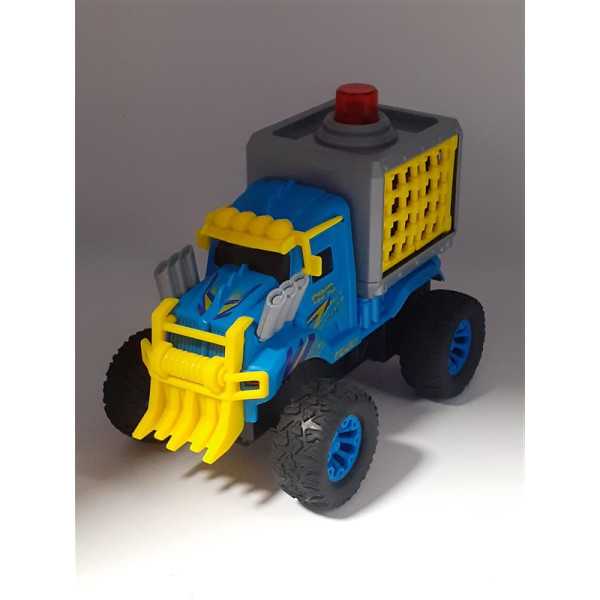 Camion de jucarie cu sunete si figurina dinozaur