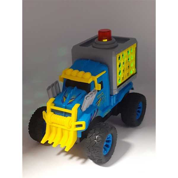 Camion de jucarie cu sunete si figurina dinozaur