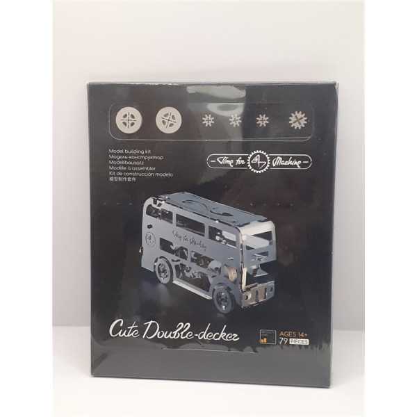 Set de constructie din inox Time for Machine Autobuz 79 piese