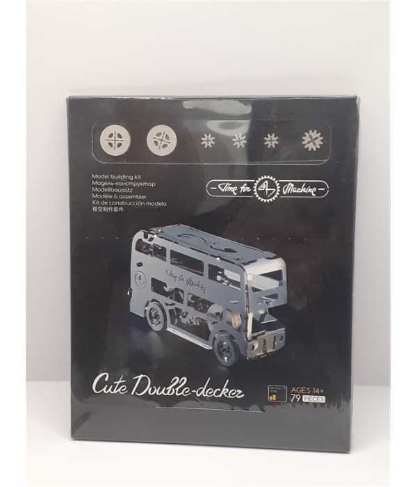 Set de constructie din inox Time for Machine Autobuz 79 piese