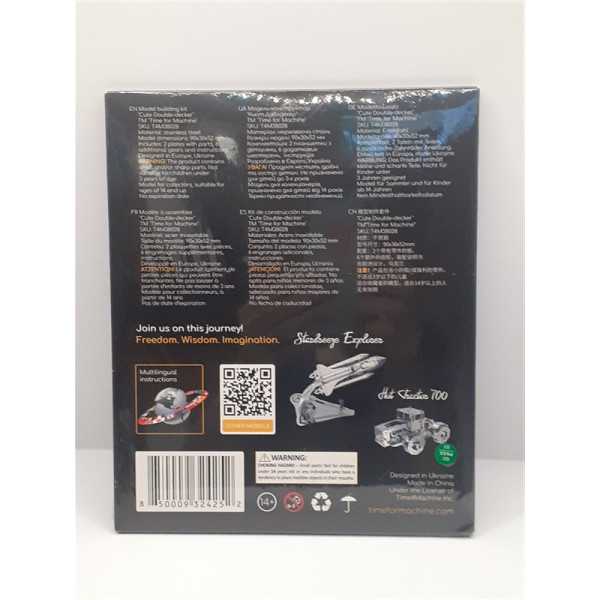 Set de constructie din inox Time for Machine Autobuz 79 piese