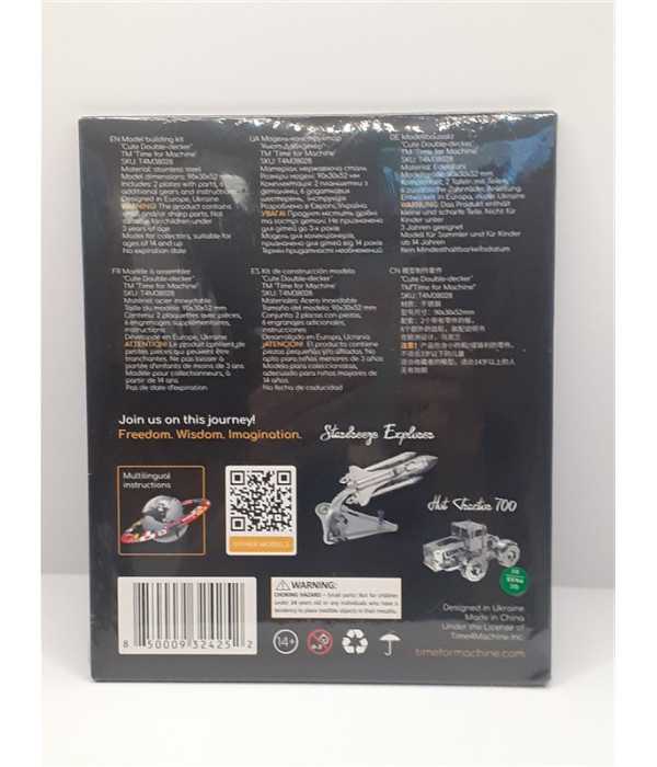 Set de constructie din inox Time for Machine Autobuz 79 piese