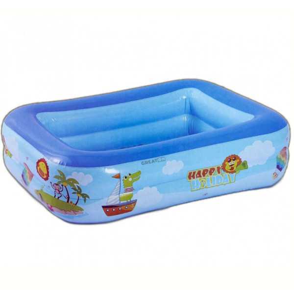 Piscina gonflabila dreptunghiulara cu model maritim pentru copii 115 x 85 x 30 cm
