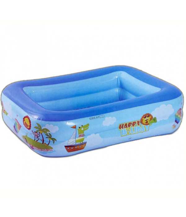 Piscina gonflabila dreptunghiulara cu model maritim pentru copii 115 x 85 x 30 cm
