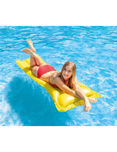 Saltea gonflabila galbena pentru plaja 182x68cm 2