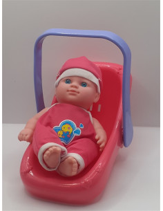 Papusa cu scaunel auto pentru copii