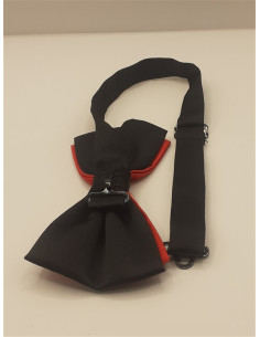 Papion in doua culori rosu negru 2