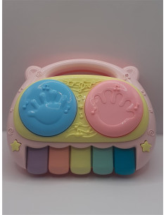 Jucarie muzicala pian si tobe pentru copii multicolor
