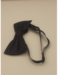 Papion culoare bleumarin cu buline 2
