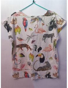 Tricou cu print animalute pentru copii H&M 2